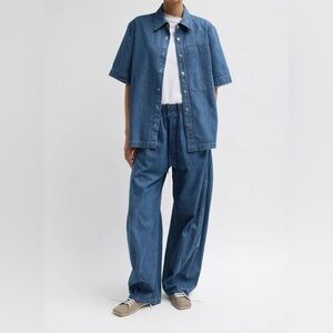 Tibi Summer Denim Classic Wash Winslow Pant